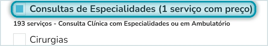 Cadastre serviços e preços